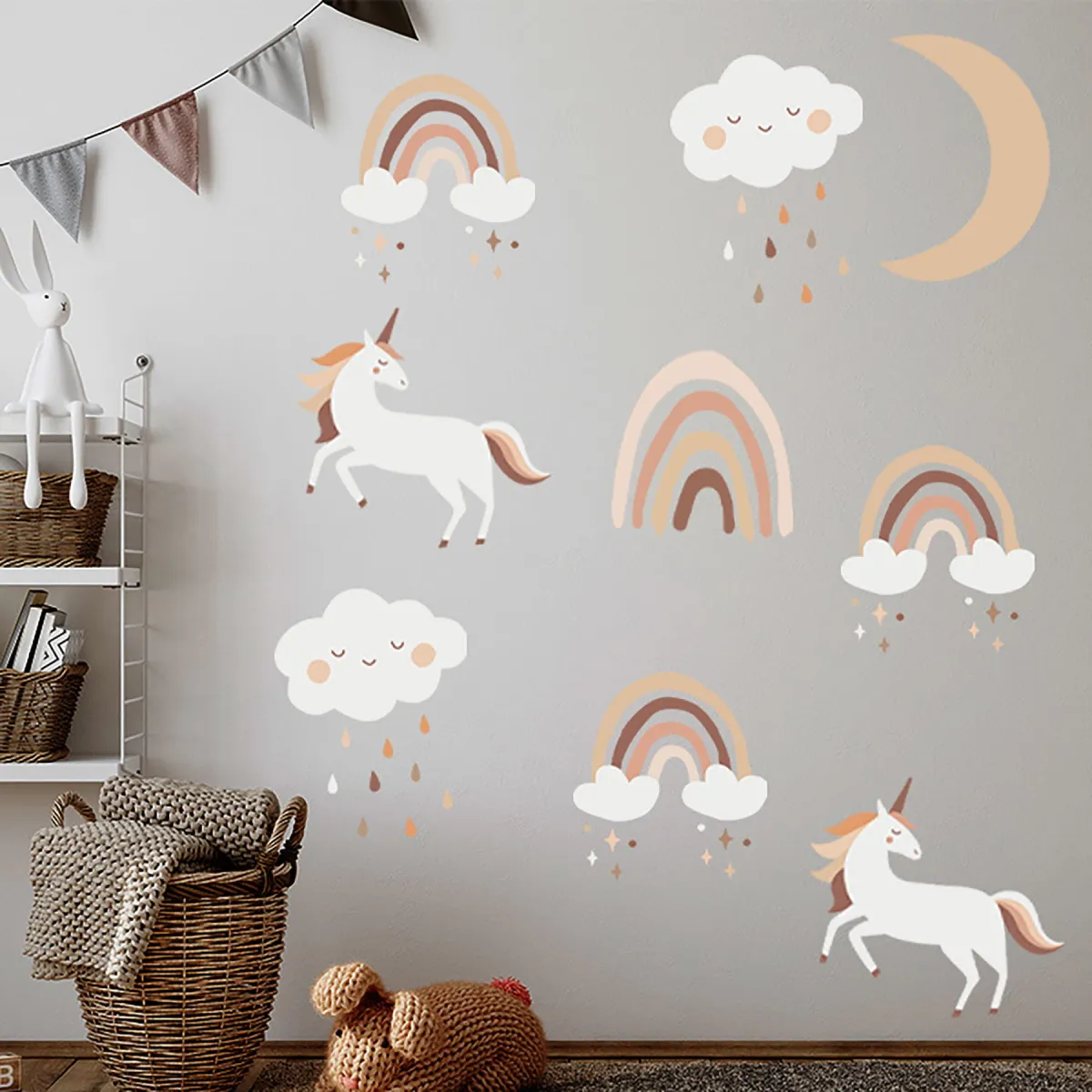 SIPO NAKLEJKI NA ŚCIANĘ DO POKOJU DZIECKA TĘCZA JEDNOROŻCE BOHO SIPO NAKLEJKI NA ŚCIANĘ DO POKOJU DZIECKA TĘCZA JEDNOROŻCE BOHO